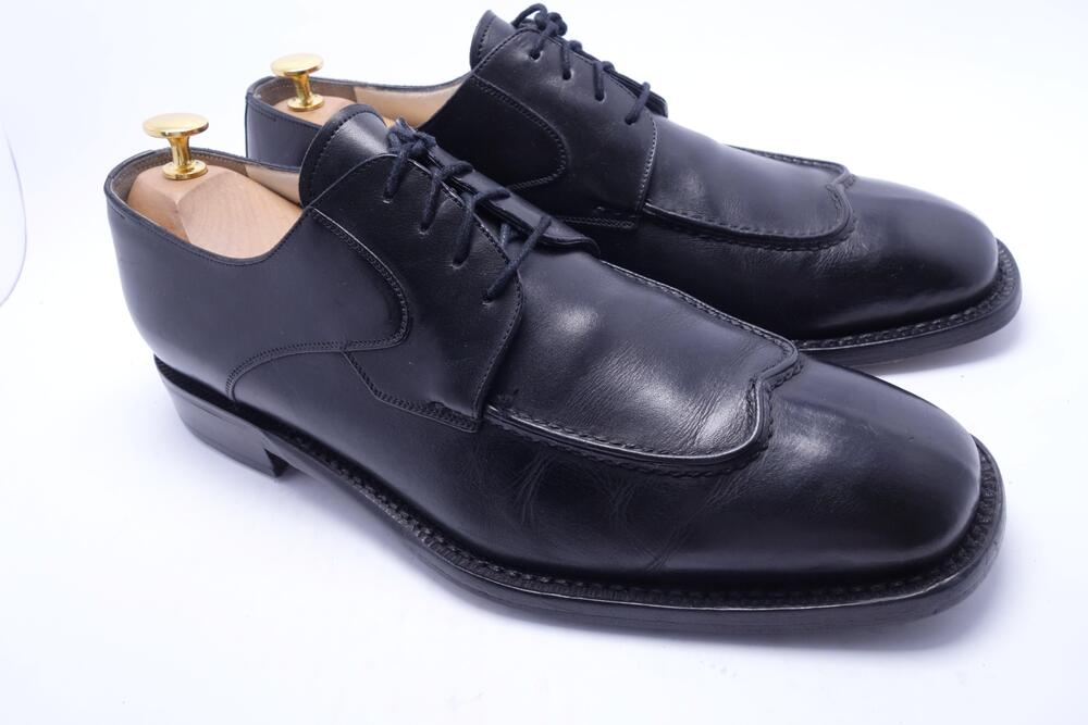 Bruno Magli Caton Shoes Mens Size 11 Black Leather Derby Dress Made In Italy